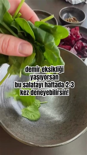 Demir eksikliğine iyi gelen salata tarifi! 🤩✅ #demireksikliği #demir #anemi #kansızlık #diyetisyen