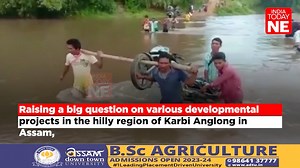 1K views | Assam: Poor and pathetic condition of roads putting lives of commuters at risk Raising a big question on various developmental projects in the hilly region of Karbi Anglong in Assam, the poor and pathetic condition of roads has forced daily commuters to traverse through the flowing current of the Deopani river on a daily basis. | IndiaToday NE | Facebook