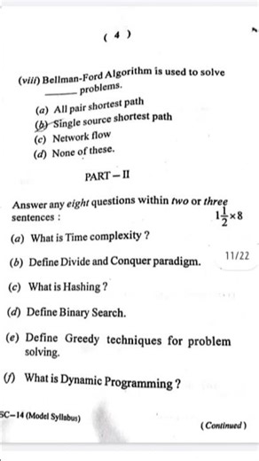 Bsc Computer science, algorithm design techniques, berhampur university