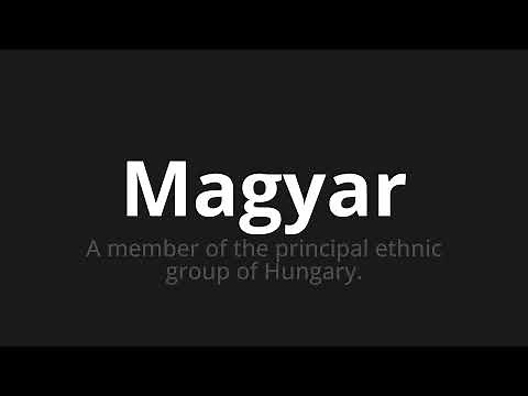 How to pronounce Magyar
