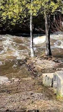Ocqueoc Falls is RUSHING with all the Flooding!
