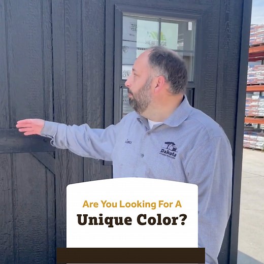 Looking for a shed that makes a statement? This black-on-black build shows how color can completely change the look of your space. Want to try a custom color or combo? Our team can help you find the right match. | Dakota Storage Buildings
