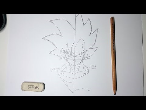 How to draw GOKU and VEGETA TUTORIAL