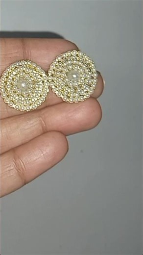 easy earrings diy #viralvideo #diy #craft #usingbuttons