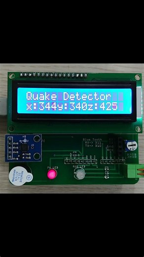 Test Quake Detector #seedlab #arduino #arduinoproject #gy61 #accelerometer #가속도센서 #fablab #shorts