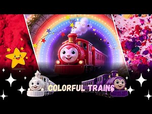 Learn Colors with Trains 🚂 | Colorful Train Crossing for Kids | Educational Video.