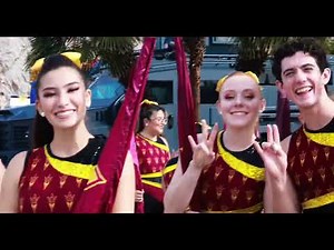 What lovely members of the ASU Sun Devil Color Guard!