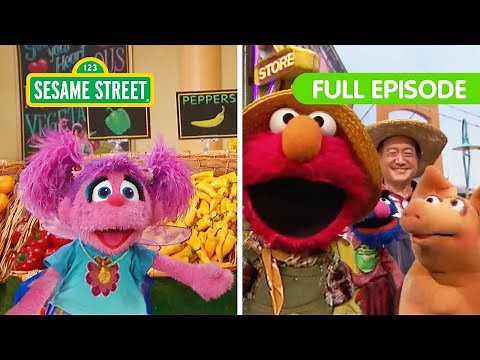 Elmo's Grocery Games and Funny Farm | Sesame Street Full Episode