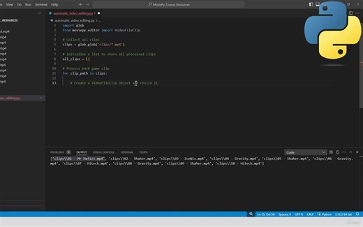 【使用Python和MoviePy自动化视频编辑】Automate Video Editing with Python and MoviePy