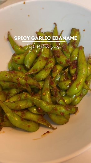 Spicy Edamame Recipe with Garlic and Chili Garlic Sauce