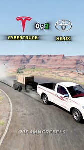 1M views · 16K reactions | Tesla Cybertruck Vs Toyota Hilux #beamngdrive #gaming #toyota #tesla #cars | BeamNg Rebels | Facebook
