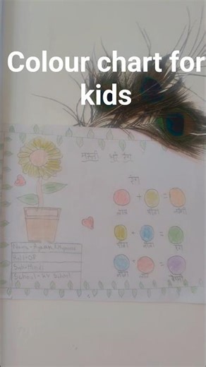 easy colours chart paper for kids #shorts#