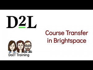 Course Transfer in Brightspace