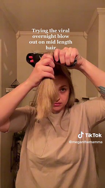 Overnight Blow Out Hairstyle for Thick Hair | Megan the Mom