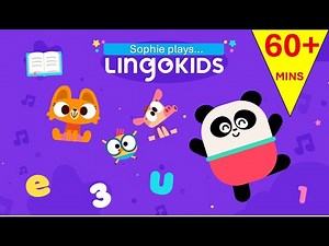 Lingokids 1 hour + learning with Sophie - let's learn with Disney friends Elsa and Moana etc 60 mins