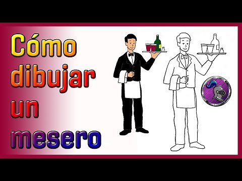 🥛Cómo dibujar UN MESERO 🥛How to draw A WAITER✏️😀