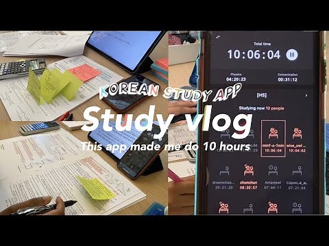 Study vlog | This Korean study app made me do 10 hours, you need this app! | Final exam revision