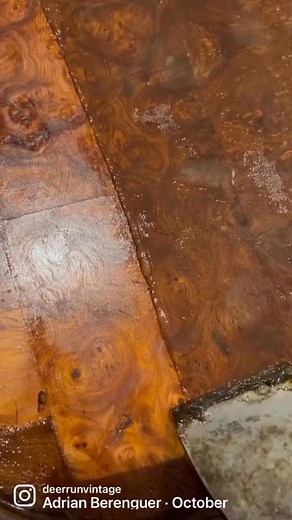 24K views · 460 reactions | This is a piece I refinished a couple of years ago and every time I come upon this video in my camera roll, I have to stop and watch the whole thing! Not sure what it is, but I find it so satisfying to watch! Also, I think mom would have loved this table. 凉 #frenchstyle #frenchprovincial #furniturerefinishing #satisfyingvideos | Deer Run Vintage Company | Facebook