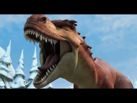 Ice Age 3 - Mother T-Rex scene (with Jurassic Park T-Rex sound effects)