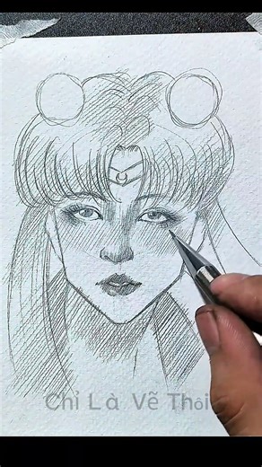 Drawing Sailor Moon in Realistic Style🌙 #shorts #fyp #foryou #anime #sailormoon #drawing #animeeart