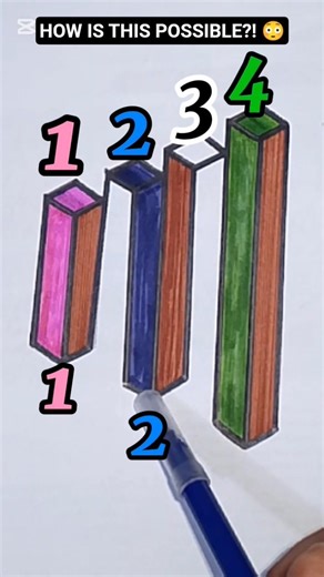 Wait… How Is This Possible?! 😱 | 3D Optical Illusion #shorts #ytshorts #youtubeshorts