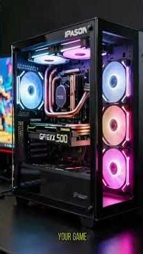 IPASON Gaming Desktop PC Ryzen5 9600X,Geforce RTX 5060 8G,B650M,16GB DDR5,1TB NVMe,650W Gold PSU