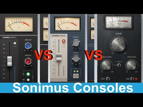 Sonimus Console Emulations Comparison A Console vs N Console vs Satson API Neve SSL