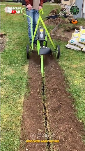 Amazing Trench Making Machine to install Irrigation Pipes