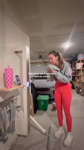 A home gym was never more necessary until | became a mom & with @amp fit I literally have one machine that takes up like no space and I can do all my workouts on it #dayinthelifevlog #momlifeessentials #homegymsetup