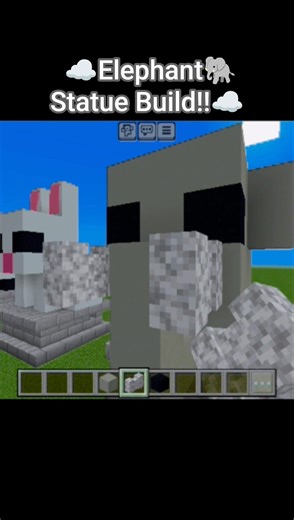 Elephant🐘 Statue | Build Hack | #elephant #statue #build #hack #game #minecraft @shinyishashorts