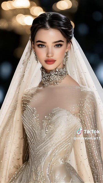 ウエディングドレスをAIで作成してみた❤️ #aiart #結婚式 #ドレス #美女 #癒し