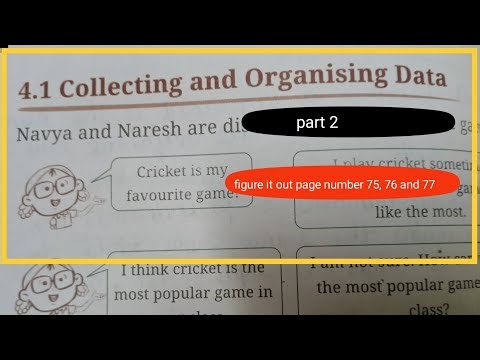 Class 6 math ch 4 data handling and presentation collecting and organising data figure it out part 2