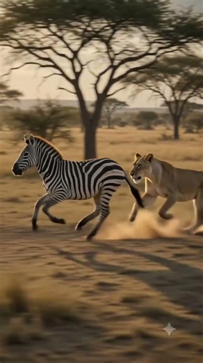 🦓🔥 Survival in the wild is never easy! #ZebraEscape #LionAmbush #LionVsZebra #Wildlife #WildAnimals