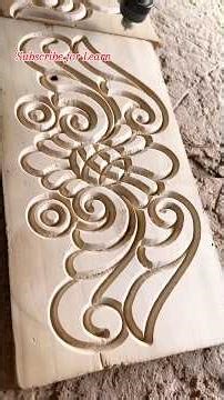 Stunning 2D Wood 🪵 Carving by CNC | Subscribe & Learn CNC | #carpentry #cnc