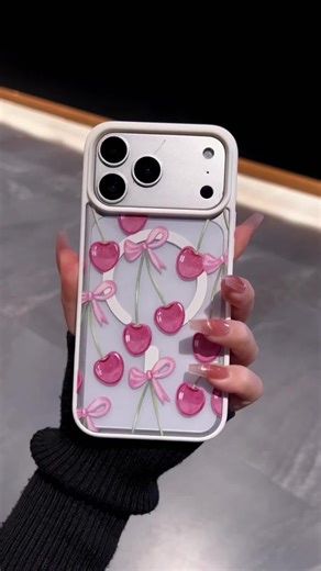 Perfect Bow Cherry Phone Case Design for Valentine's Day