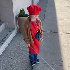 Chef “Sophia” simply exudes confidence….we should all be more like her! I recently taught a workshop for children with vision loss aged 13 and under and this Chef was such fun to teach! She has a big personality and is going to go far in life! I hope it makes you smile as much as it makes me every time I come across it! | The Blind Kitchen