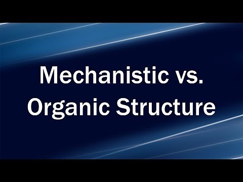 Mechanistic vs. Organic Structure