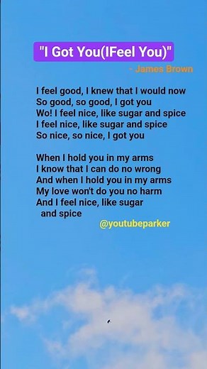 I Got You (I Feel Good) - James Brown❤️#lyrics #music #englishsongs