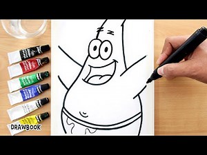 How to draw and paint PATRICK STAR (SpongeBob) using Acrylic Paint