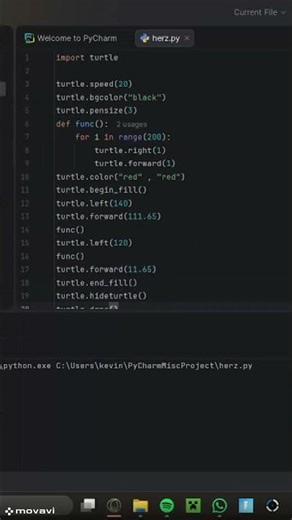 herz programieren #coding #pfonk #programieren #python #tutorial #pycharm #DevCodeForge #gugugaga