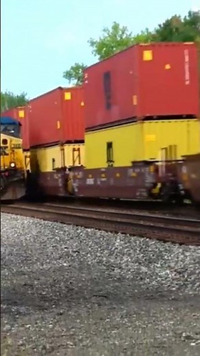CSX Crazy 7777 Engine Meets CSX Freight Train.