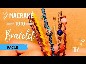 TUTO MICRO MACRAMÉ 🌱 Noeud torsadé • DIY Macrame Friendship Bracelet