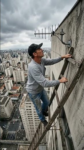 Manutenção nas alturas de TV digital
