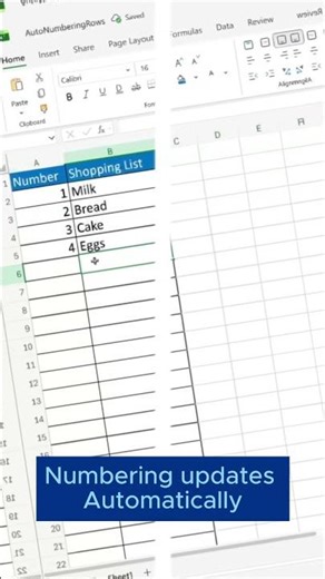 Stop numbering rows manually, Auto Number Rows in Excel (No Dragging!)