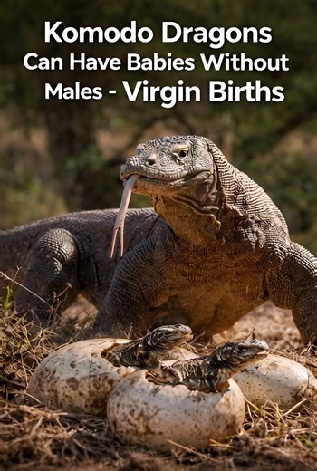 Alchetron.com on Instagram: "Mind-blowing fact: Komodo dragons can reproduce without any males! Females are capable of virgin births (parthenogenesis), laying fertile eggs on their own. This rare ability helps them survive even when no males are around on isolated islands. The baby dragons are genetic clones of their mother — all female in most cases! Nature’s ultimate backup plan for the world’s largest lizard. Who knew dragons had this superpower? #KomodoDragon #VirginBirth #Parthenogenesis #A