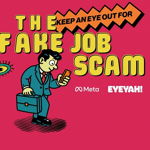 Fake job postings can lead to identity theft or financial loss. Stay vigilant! Stay safe by: ✨ Checking for secure websites and looking out for sketchy links ✨ Not sharing sensitive info too soon ✨ Verifying job legitimacy ✨ Never paying for any job related services Play our ""Is This Legit?"" game to learn how to spot common scam tactics and stay safe online! https://isthislegit.eyeyah.com/ | Meta