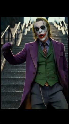 Heath Ledger's Joker finally dances on the stairs! 🃏🔥