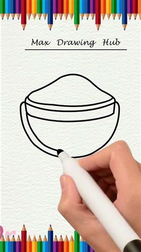 How to draw a Bucket | Easy & Fun Drawing for kids | Step by Step drawing Tutorial | #shorts #kids