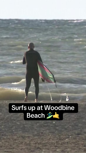 We may have found our next Olympic surfer right here in Toronto 🏄‍♂️🤙 Watch CP24 Breakfast weekdays from 6am-10am on cp24.com. @Lisa_Morales #cp24 #news #breakingnews #morningshow #toronto #surfboard #surfing #beach