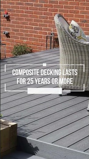 Garden Decking Ideas - Composite Decking Is Easily The Best Decking Material #shorts
